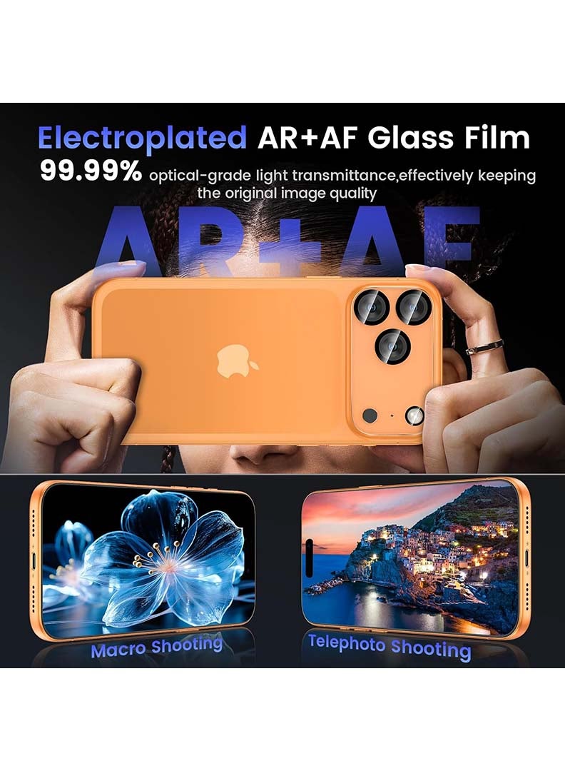 Case Up حماية عدسة الكاميرا 2 عبوة لجهاز iPhone 17 Pro Max [حماية من السقوط] [متوافقة مع الجراب] غطاء عدسة الكاميرا زجاج مقسى 9H، شفاف - Image 3