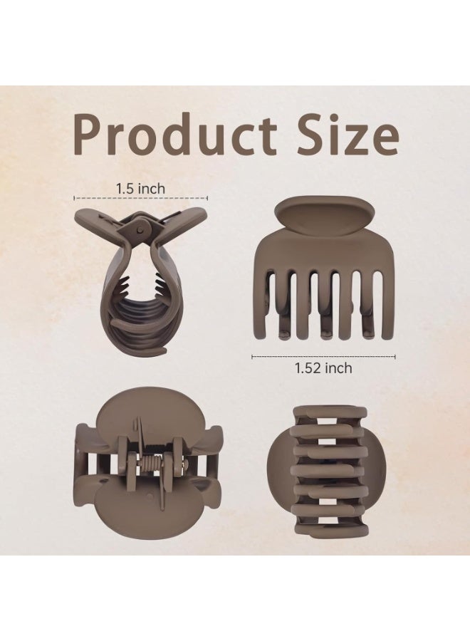 Double Row Teeth Hair Clips Small Claw Clips for Thin Hair 4 Pack - Image 3