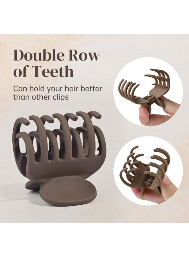 Double Row Teeth Hair Clips Small Claw Clips for Thin Hair 4 Pack - Image 2