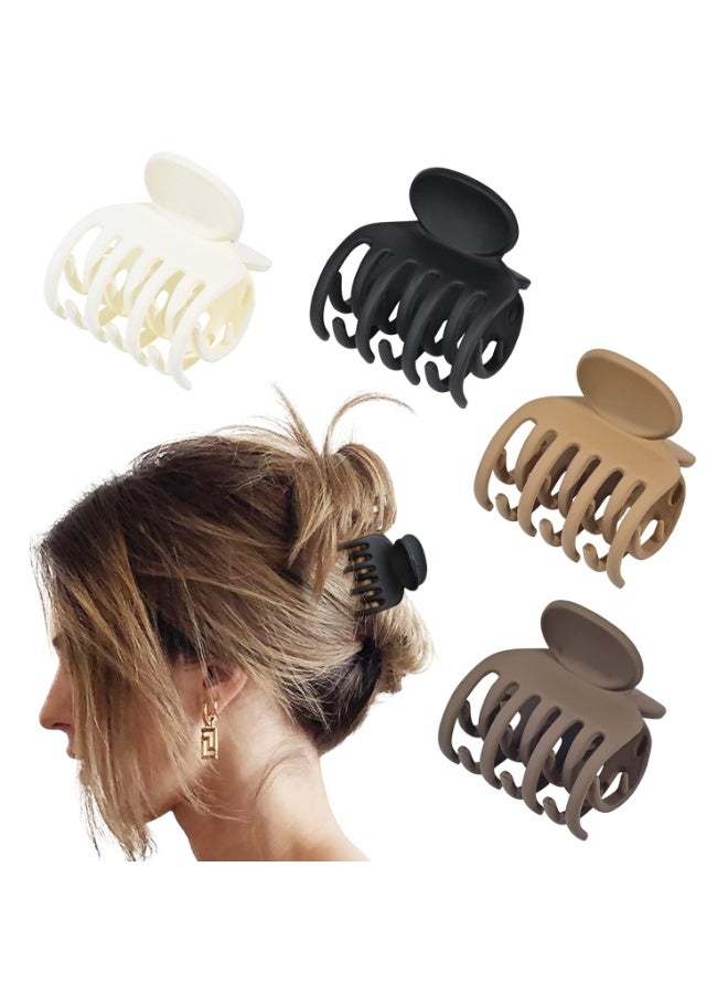 Double Row Teeth Hair Clips Small Claw Clips for Thin Hair 4 Pack - Image 4