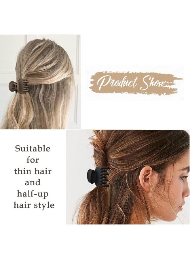 Double Row Teeth Hair Clips Small Claw Clips for Thin Hair 4 Pack - Image 5