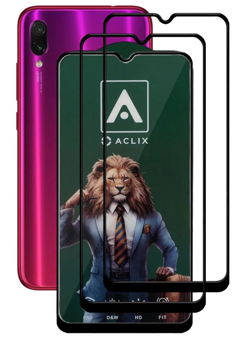 أكاليكس قطعتين، حماية شاشة،  لهاتف شاومي ريدمي نوت 7، جودة ممتازة. - Image 1