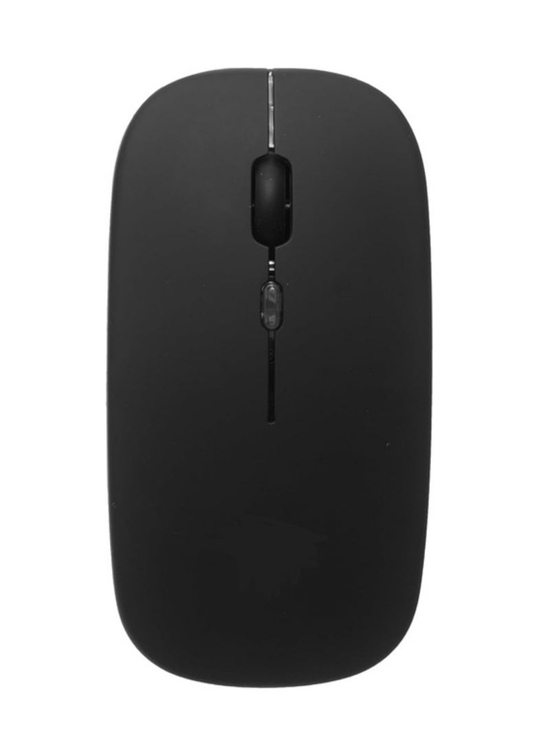 W10 Wireless Mouse – Slim, Portable, and Silent – USB 2.4G Optical Mouse for Laptop, PC, Mac & Windows – Rechargeable – Black - Image 1