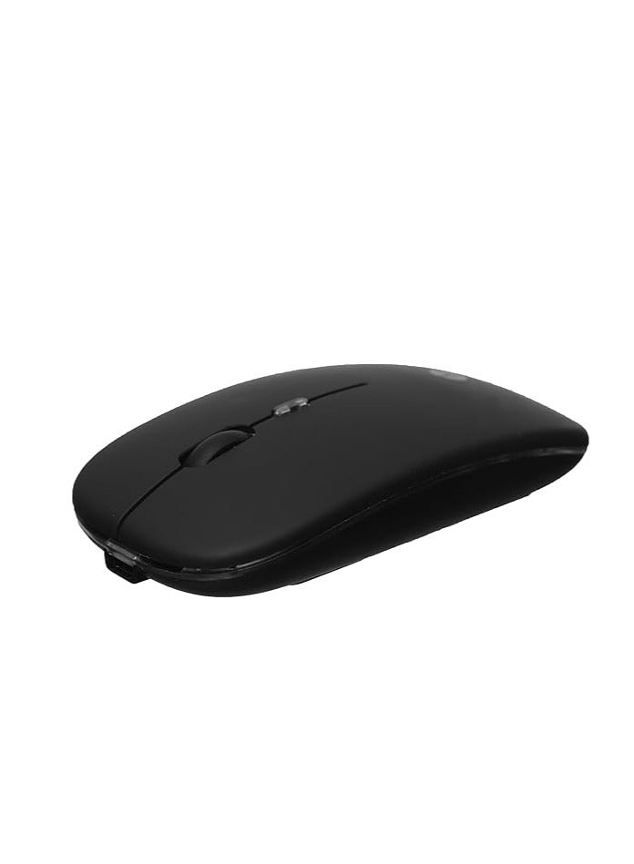 W10 Wireless Mouse – Slim, Portable, and Silent – USB 2.4G Optical Mouse for Laptop, PC, Mac & Windows – Rechargeable – Black - Image 2