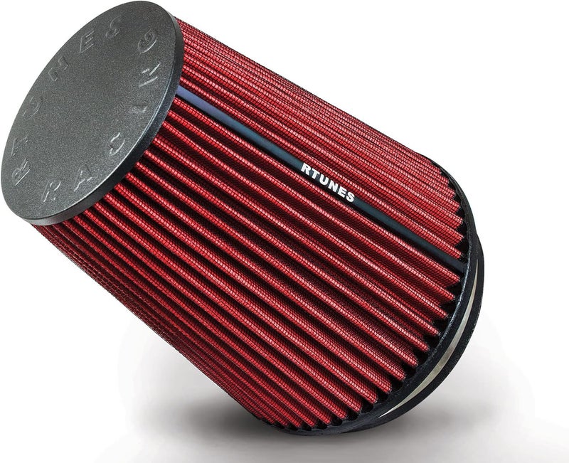 Rtunes Racing فلتر هواء بارد بديل مخروط Rtunes Racing RED 6" 102 مم - Image 1