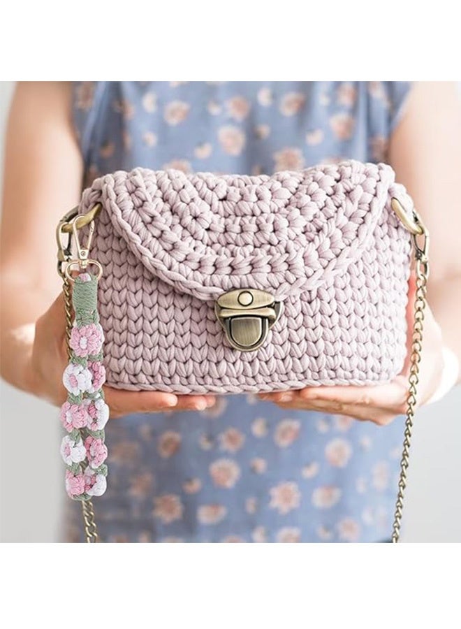 إم إكس إن 3 سلاسل مفاتيح PCS، مكريم يدوية الصنع سلسلة مفاتيح الأزهار سوار، ديزي رينغ ملونة سلسلة مفاتيح منسوجة للفتيات النساء - Image 5