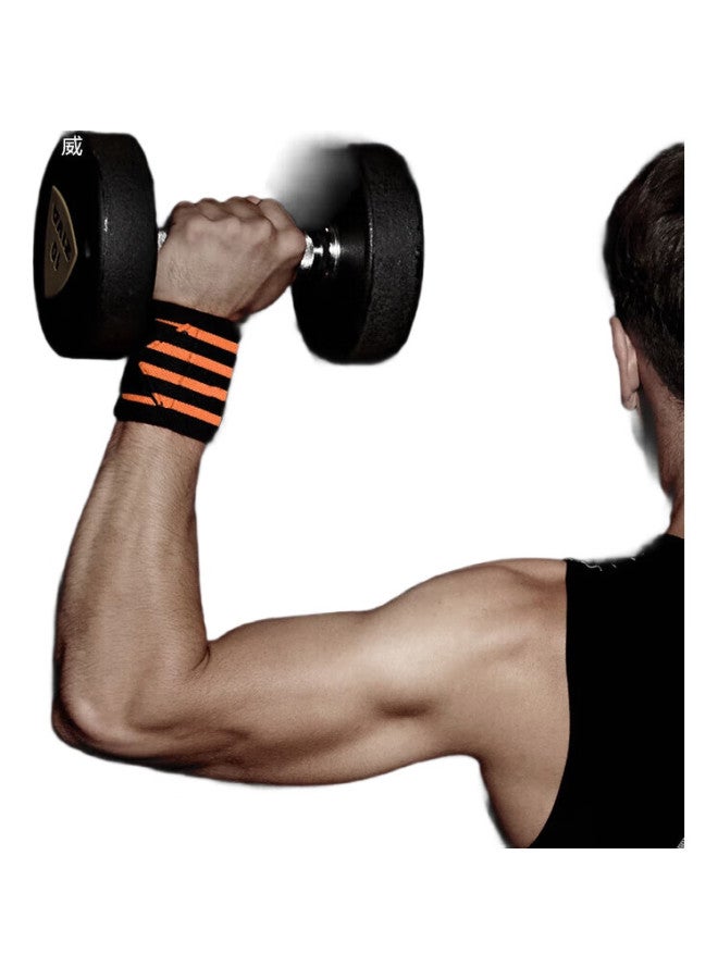 Mdikawe Wrist Strap, Fitness Sports Protective Gear, Bench Press Deadlift Weightlifting Wrist Guard, Anti-Sprain Tendonitis Protection, Fixed, Orange - Image 3