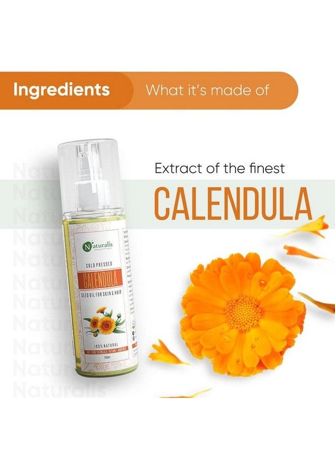 Naturalis - Essence Of Nature Calendula Carrier Oil For Skin Care & Hair Care 200 Ml - Image 1