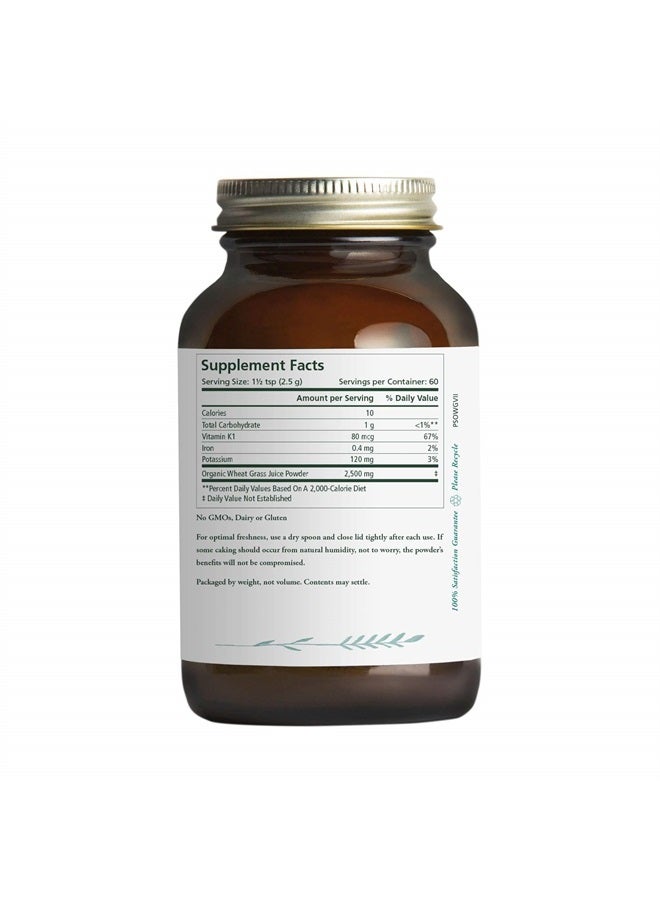 Pure Synergy Wheat Grass Juice | 5.3 oz Powder | USDA Organic | Non-GMO | Vegan | Made and Sourced in The USA | Cold-Juiced and Low-Temperature Dried - Image 2