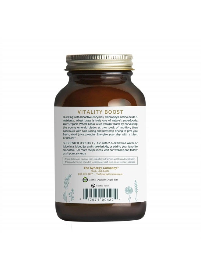 Pure Synergy Wheat Grass Juice | 5.3 oz Powder | USDA Organic | Non-GMO | Vegan | Made and Sourced in The USA | Cold-Juiced and Low-Temperature Dried - Image 3