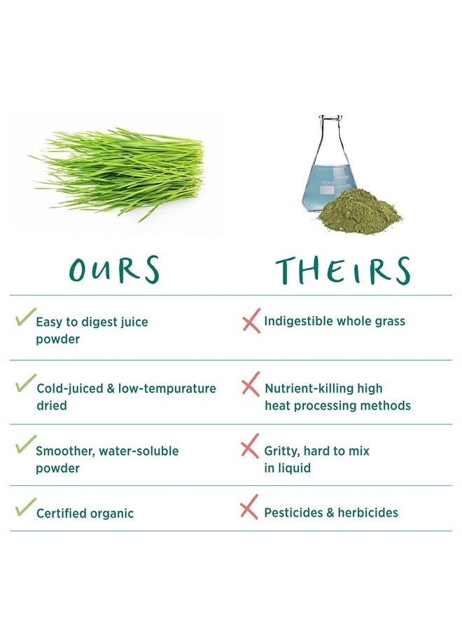Pure Synergy Wheat Grass Juice | 5.3 oz Powder | USDA Organic | Non-GMO | Vegan | Made and Sourced in The USA | Cold-Juiced and Low-Temperature Dried - Image 4