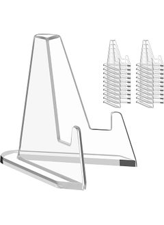 Card Display Stand 20 Pack Small Easel Stand Acrylic Picture Holder Stands For Challenge Coin Graded Card Sports Card Trading Card Psa Card Baseball Card 2.13 Inch Tall