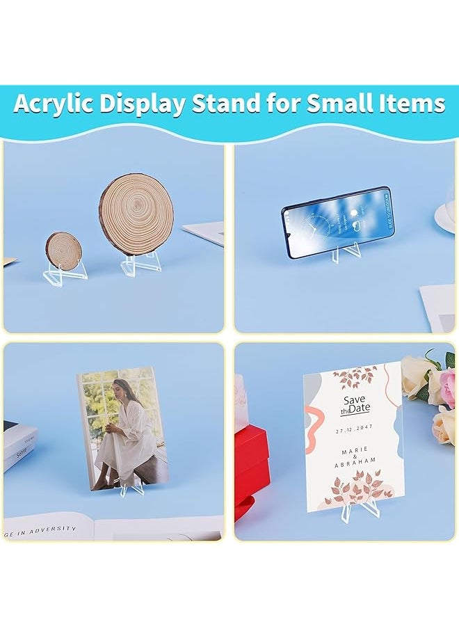 erorex - Card Display Stand 20 Pack Small Easel Stand Acrylic Picture Holder Stands For Challenge Coin Graded Card Sports Card Trading Card Psa Card Baseball Card 2.13 Inch Tall - Image 1
