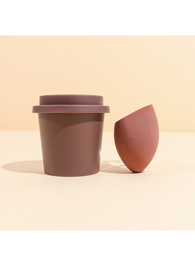 4 PCS Makeup Sponge Setwith Coffee Cup Package, Super-Soft Foam Easily Blends Foundations and Creams,Reusable, Washable, Streak Free Application - Image 4