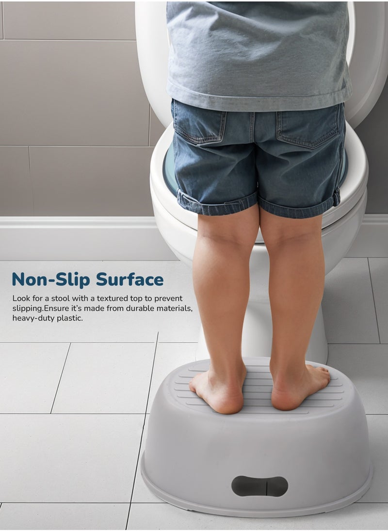 BAYBEE - Baybee 3 in 1 Nando Baby Potty Seat For Kids, Baby Potty Training Seat Chair With Splash Guard & Potty Step Stool for Toddlers Kids Western Toilet Seat Potty Seat For 0 to 5 Years Boy Girl Grey - Image 1