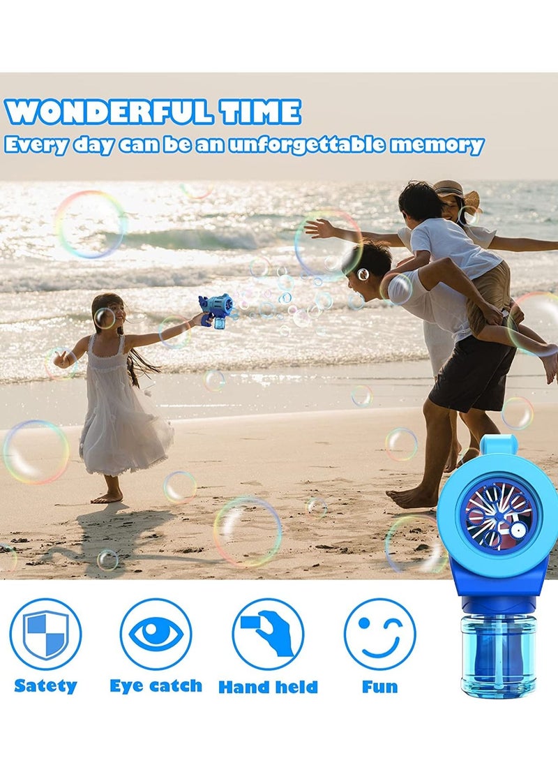 Arabest - Bubble Guns for Kids Outdoor Portable Toys with 1 Bottles of Refill Solution Blue - Image 1