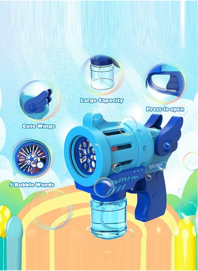 Arabest - Bubble Guns for Kids Outdoor Portable Toys with 1 Bottles of Refill Solution Blue - Image 1