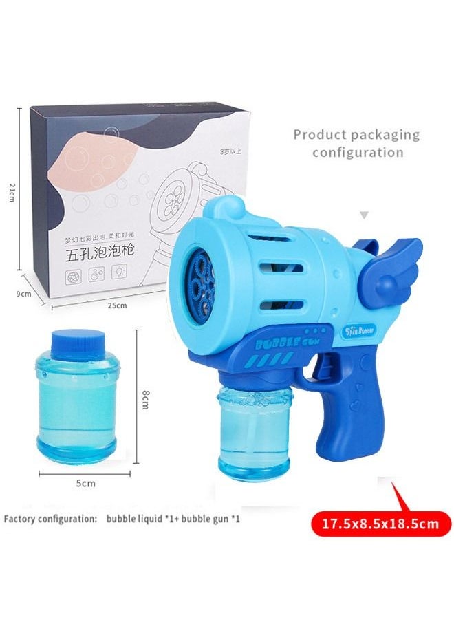 Arabest - Bubble Guns for Kids Outdoor Portable Toys with 1 Bottles of Refill Solution Blue - Image 1