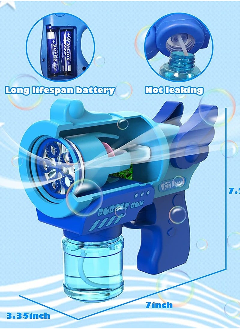 Arabest - Bubble Guns for Kids Outdoor Portable Toys with 1 Bottles of Refill Solution Blue - Image 1