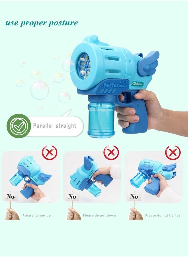 Arabest - Bubble Guns for Kids Outdoor Portable Toys with 1 Bottles of Refill Solution Blue - Image 1