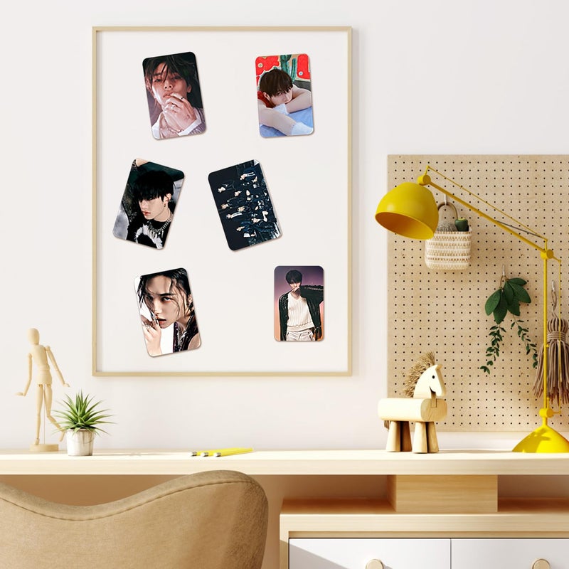 CoolShef مجموعة بطاقات فوتوغرافية من StrayKids تتكون من 92 ورقة مع ملصقات، ورق نحاسي لبطاقات فوتوغرافية من Stray Kids لمحبيهم، مثالية للألبومات وكتب القصاصات - Image 5