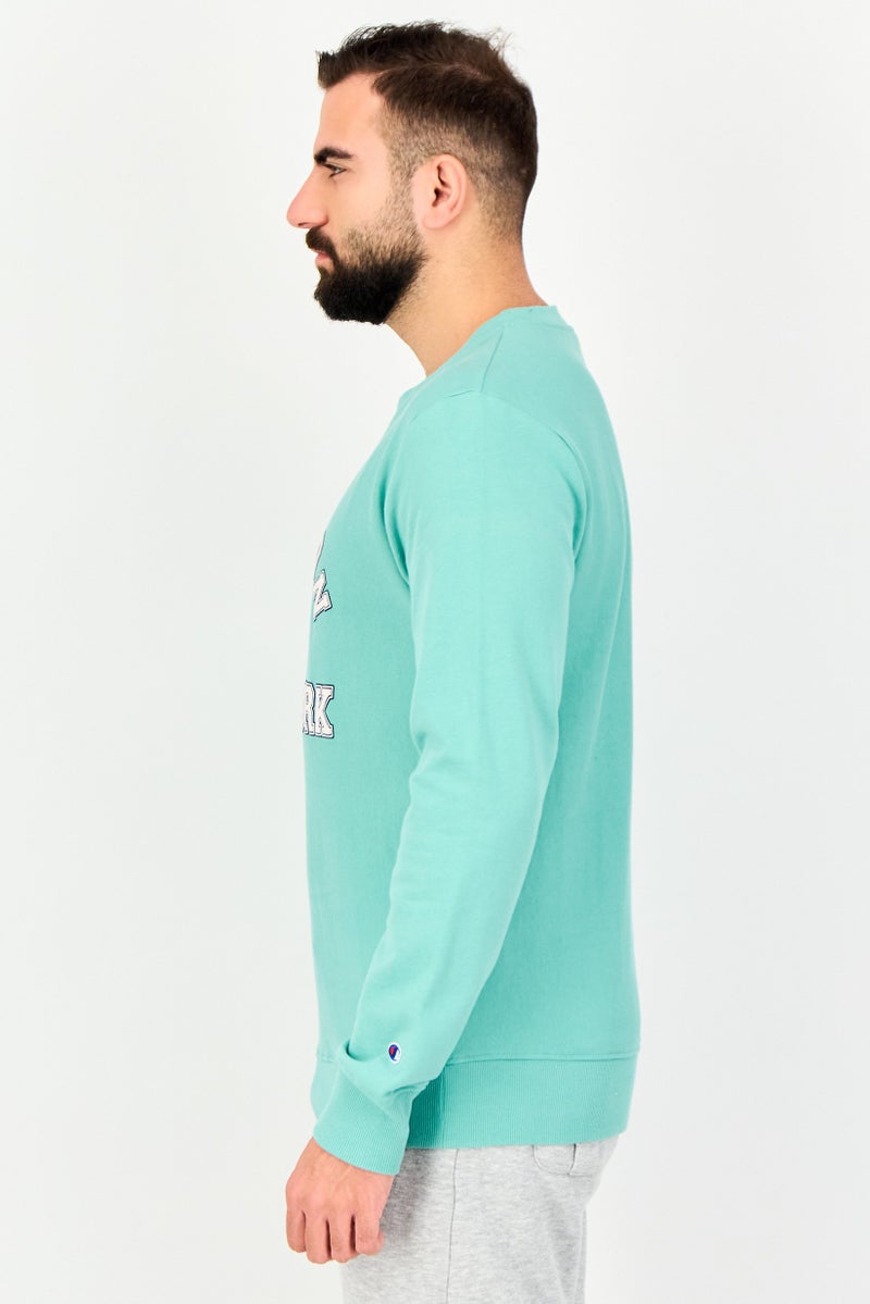 Champion Men Sportswear Fit Long Sleeve Outdoor Sweatshirt, Turquoise - Image 4