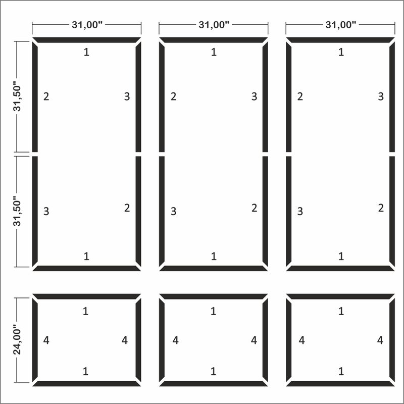 Birdeco Ready to Go Wall Molding Kit - 3 Upper & 3 Bottom Frames | Easy Installation - Image 5