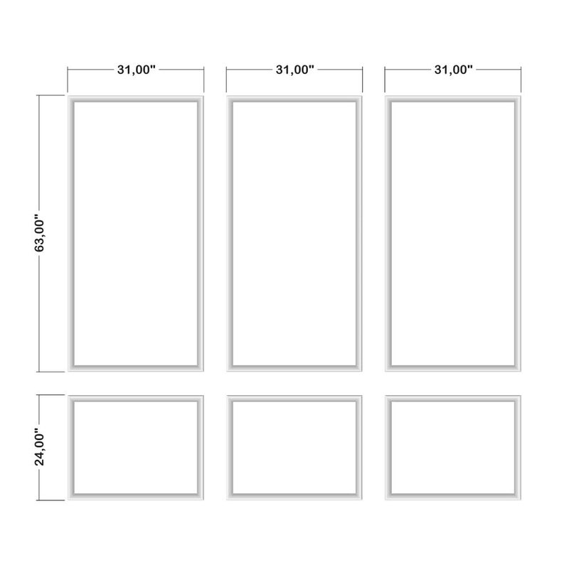 Birdeco Ready to Go Wall Molding Kit - 3 Upper & 3 Bottom Frames | Easy Installation - Image 4