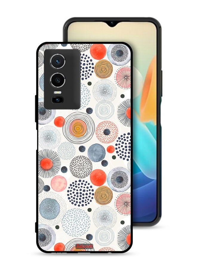 Tolwak Vivo Y76 5G Protective Case Cover Cotton Flowers Pattern - Image 1