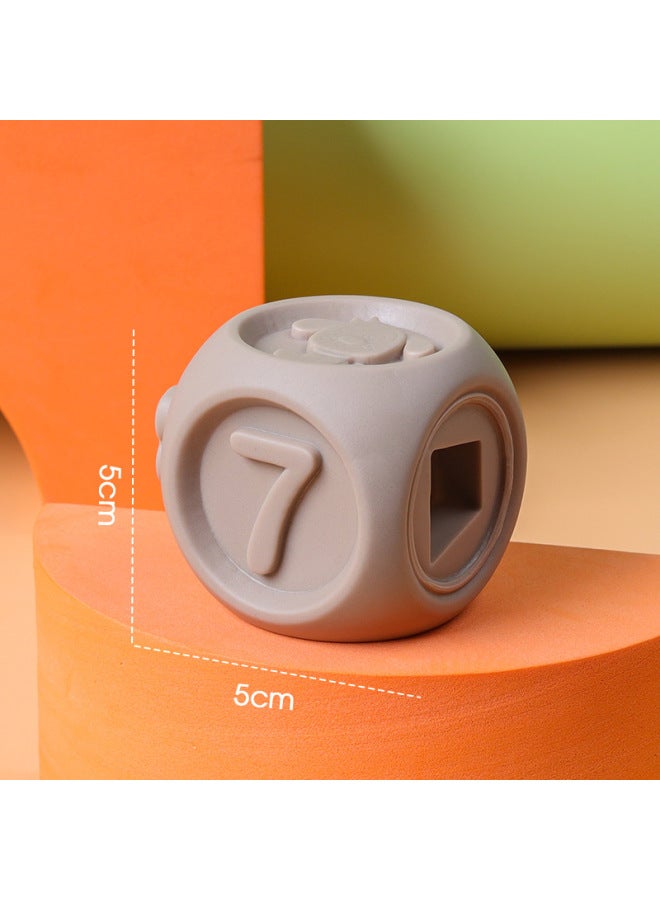 Baby Puzzle Pinch Call Hand Grab Ball Children's Manhattan Ball Tactile Perception Grasp Sound Cartoon Ball Toy-Specifications:Building Block Splicing Ball -7 - Image 1