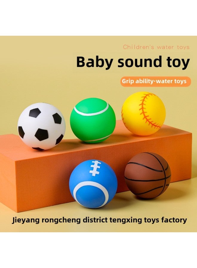 Baby Puzzle Pinch Call Hand Grab Ball Children's Manhattan Ball Tactile Perception Grasp Sound Cartoon Ball Toy-Specifications:Building Block Splicing Ball -7 - Image 3