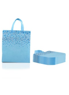 Kuber Industries Kuber Industries Pack of 20 Shopping Bags | Non-Woven Grocery Handbags | Reusable Shopping Bags for Grocery-Vegetables | Multi-Purpose Shopping Bags | Carry Bags | Top Leaf | Large | Sky Blue  - Image 1