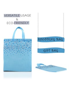 Kuber Industries Kuber Industries Pack of 20 Shopping Bags | Non-Woven Grocery Handbags | Reusable Shopping Bags for Grocery-Vegetables | Multi-Purpose Shopping Bags | Carry Bags | Top Leaf | Large | Sky Blue  - Image 5
