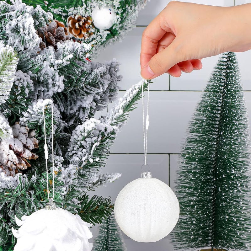 Shappy 400 قطعة من حوامل الزينة بأقفال قفلية حبال علامات الزينة مثبتات حبال معلقة مسبقة القطع للزينة في عيد الميلاد والهالوين والعطلات البيضاء 400 قطعة - Image 5