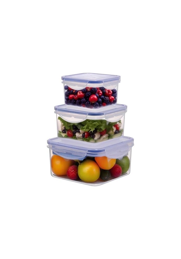 Westinghouse USA Square Food Storage Box Set | 3 Sizes: 0.4L, 0.7L, 1.2L | Durable & Stackable | BPA-Free & Dishwasher-Safe - Image 1