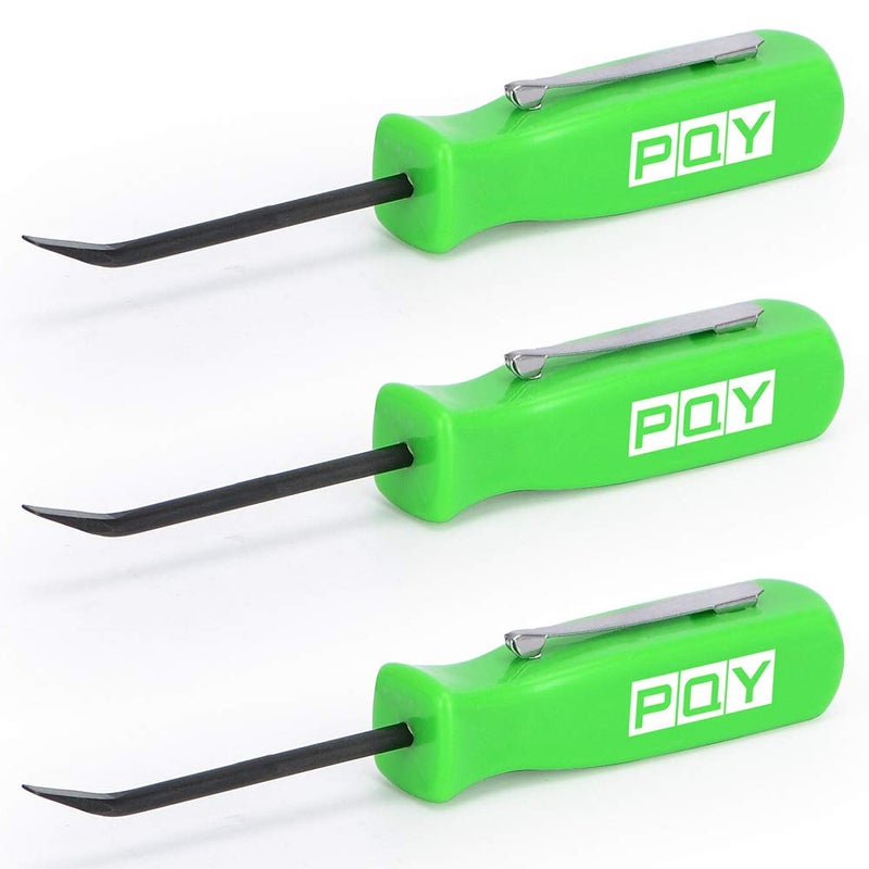 PQY Mini Pocket Pry Bar with Pocket Clip 4.5" Length 3pcs (Green) - Image 1