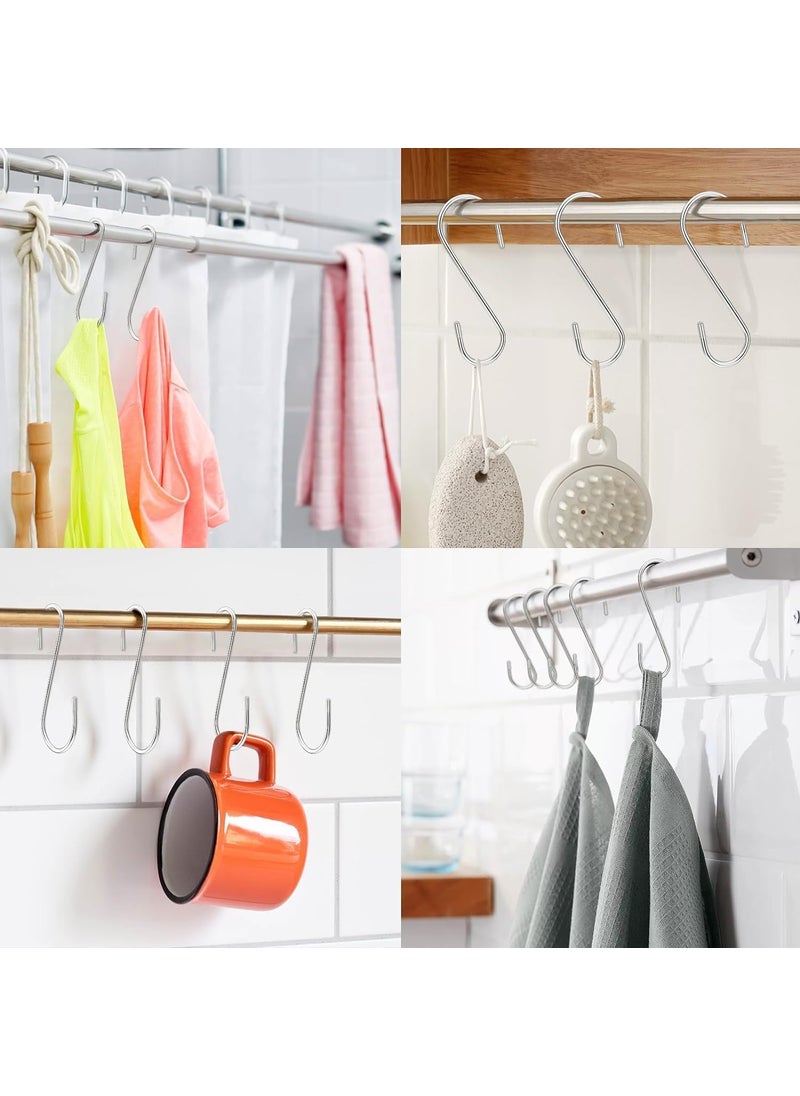 Cyrox Cyrox Home Storage Steel S Hooks Pot Coat Bag Plants Cloth Hanger Hook Multi Purpose Hanging Hooks Hangers 1Set 4Pcs  - Image 5