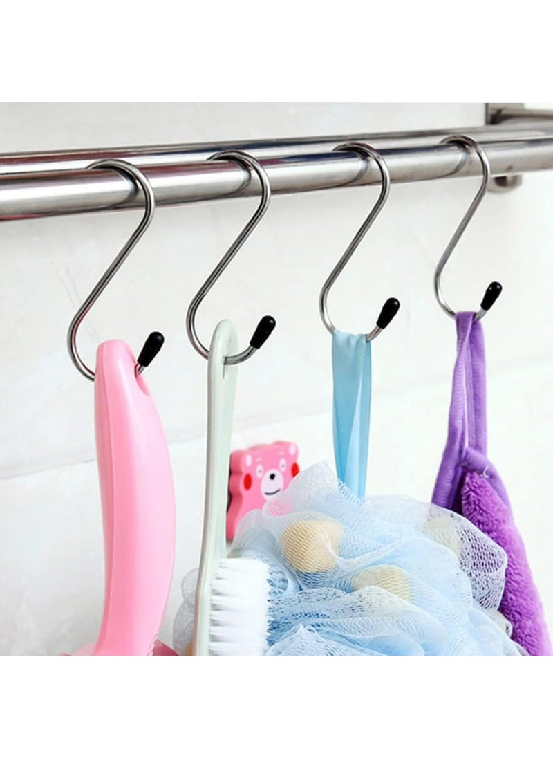 Cyrox Cyrox Home Storage Steel S Hooks Pot Coat Bag Plants Cloth Hanger Hook Multi Purpose Hanging Hooks Hangers 1Set 4Pcs  - Image 2