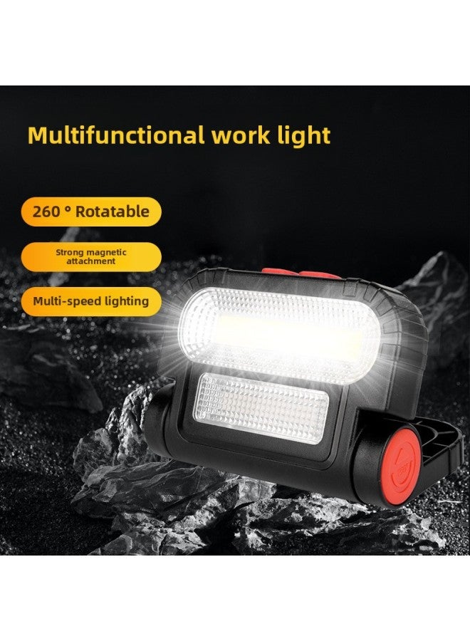 Multifunctional Portable LED Work Light Foldable Strong Magnetic Super Bright Strong Light COB Car Maintenance Light Car Supplies 