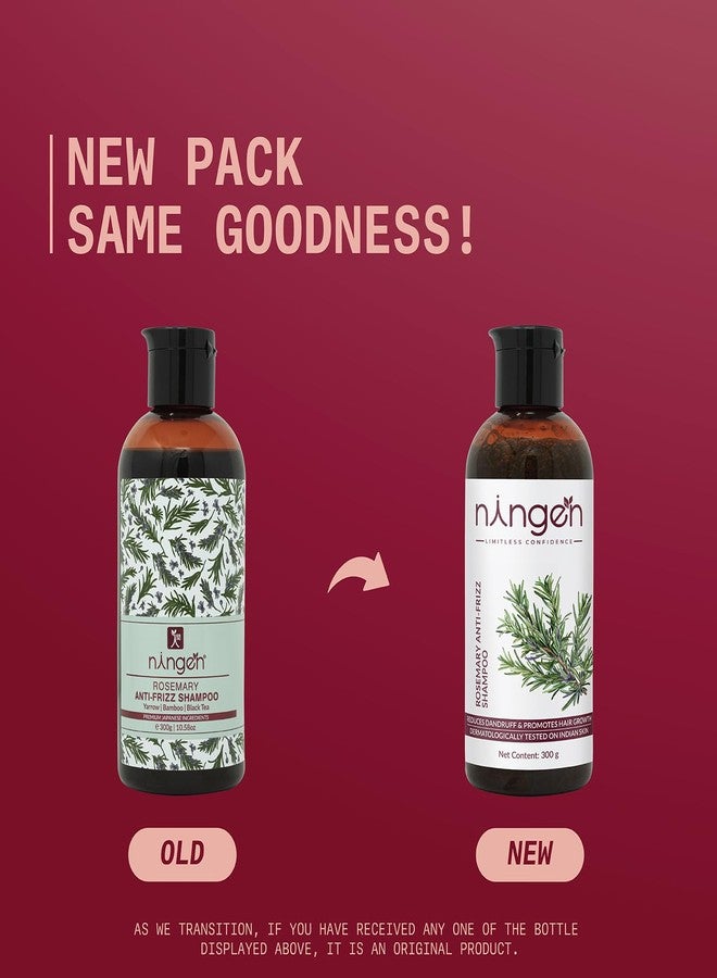 نينغن شامبو نينجن روزماري المضاد للتجعد والمرمم للشعر | فوائد اليارو، والخيزران، والشاي الأسود | يزيل الأوساخ، والقشرة، والزيوت، والملوثات | مُختَبَر من قِبَل أطباء الجلدية، خالٍ من البارابين | 300 غرام - Image 3