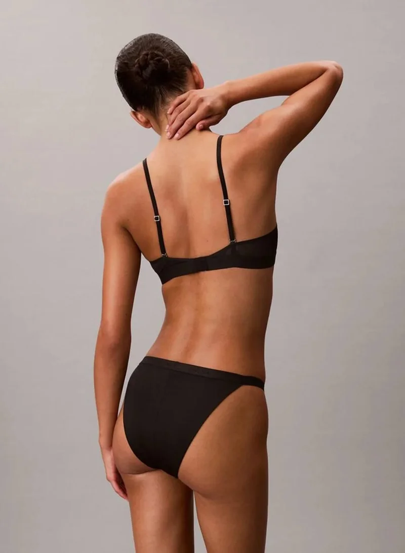 Calvin Klein Black Demi T-Shirt Bra - Microfibre Lace for Women | Best Price UAE