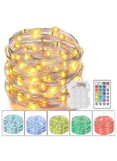 Perfii 200LED String Lights, 20m Warm White Fairy Lights, Battery Operated with Remote, Led Twinkle Lights for Bedroom, Dorm, Backyard, Wedding, Tree, Wall  - Image 1