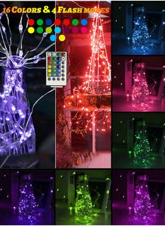 Perfii 200LED String Lights, 20m Warm White Fairy Lights, Battery Operated with Remote, Led Twinkle Lights for Bedroom, Dorm, Backyard, Wedding, Tree, Wall  - Image 5