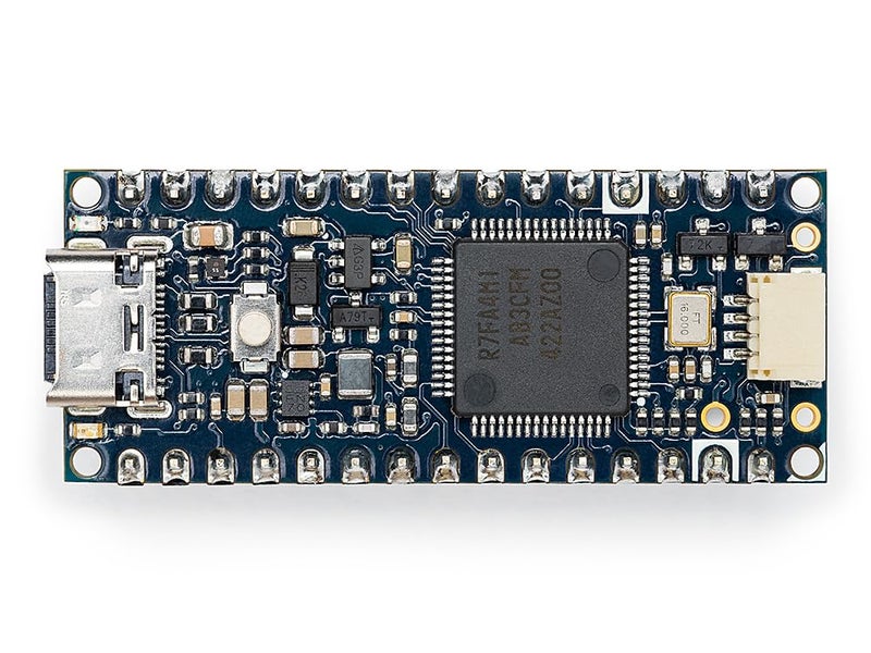 Arduino Nano R4 with Headers [ABX00143] - Compact Renesas RA4M1 Microcontroller Board, Pre-Soldered for Breadboarding, Qwiic Connector, Programmable RGB LED, Compatible IDE - Image 1