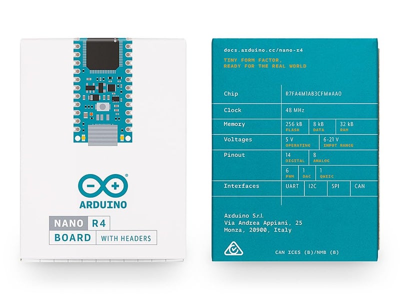 Arduino Nano R4 with Headers [ABX00143] - Compact Renesas RA4M1 Microcontroller Board, Pre-Soldered for Breadboarding, Qwiic Connector, Programmable RGB LED, Compatible IDE - Image 4