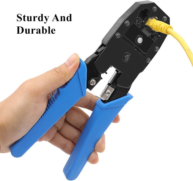 Cp Tech Rj45 Rj11 Crimping Tool Kit For Cat5e/cat6 With Network Cable Tester, 50PCS Connector With Cap and Lan Cable Stripper (Combo-7) - Image 5