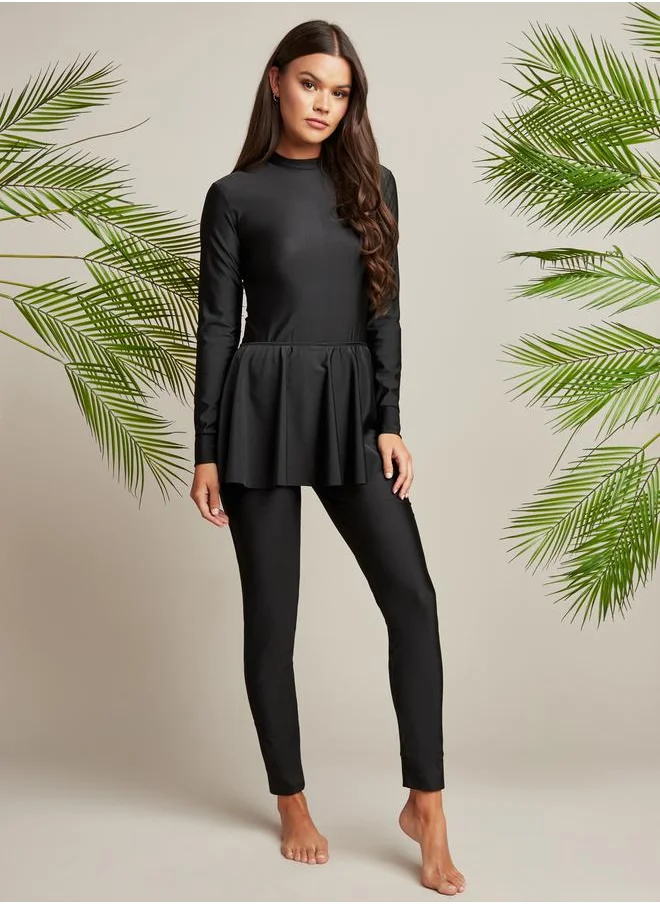 ستايلي Styli Ruffle Hem Burkini