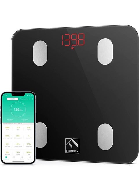 FITINDEX Smart Scale for Body Weighting Machine - Black