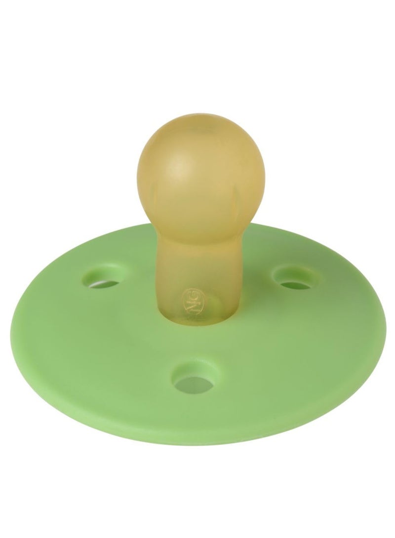Mininor Round Pacifier Latex 0 Month Apple Green