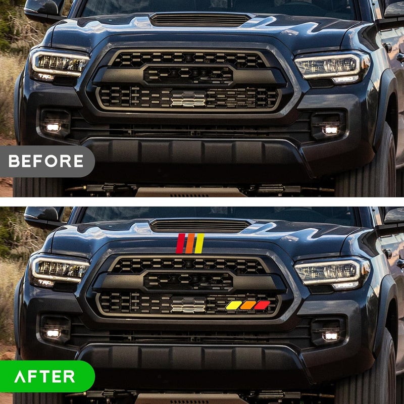 Dickno Tri-Color Grille Badge for Cars - Image 5